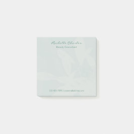 Modern Elegant Green Script Personalized Business Post-it Klebezettel