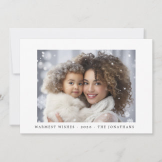 Modern Elegant Joyful Photo Feiertagskarte