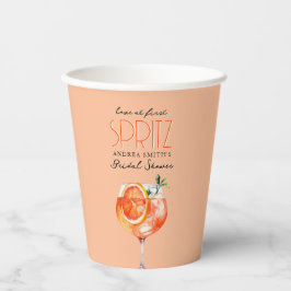 Modern Elegant Love at First Spritz Bridal Shower  Pappbecher