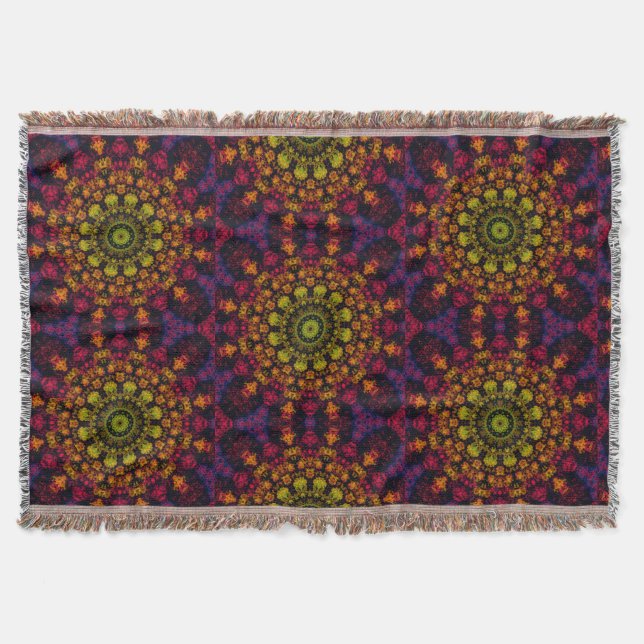  Modern Elegant Mandala Throw Blanket Decke (Vorderseite)