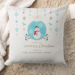 Modern Elegant Merry Christmas Snowman Kissen<br><div class="desc">"Deck the halls with this Merry Christmas Throw Kissen - ein festlicher Akzent, der Ihrem Urlaubsdekor Wärme und Freude verleiht! Dieses köstliche Kissen besticht durch ein charmantes Design, das den Geist der Saison einfängt, mit lebendigen Farben und einer Touch von Urlaubsmagie. Personalisieren Sie es mit Ihrem Familiennamen oder einer speziellen...</div>