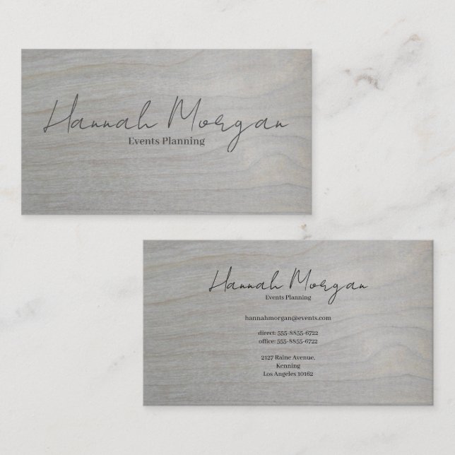 Modern Elegant Minimalist Business Card Visitenkarte (Vorne/Hinten)