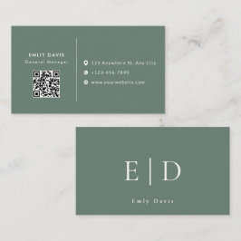 Modern Elegant Minimalist QR Code Business Card Visitenkarte