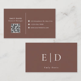 Modern Elegant Minimalist QR Code Business Card Visitenkarte