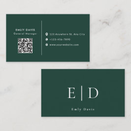 Modern Elegant Minimalist QR Code Business Card Visitenkarte