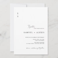 Modern Elegant Minimalist QR Code Photo Wedding