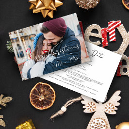 Modern Elegant Mr & Mrs Christmas Couple Wedding
