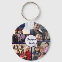 Modern elegant multi photo family stylish