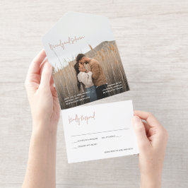 Modern Elegant Photo Wedding All-in-One-Einladung