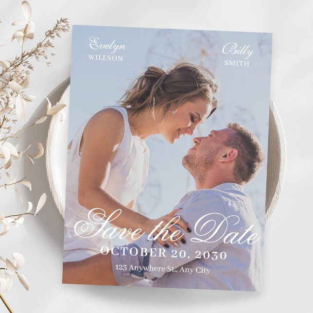 Modern elegant photo wedding  save the date (Von Creator hochgeladen)