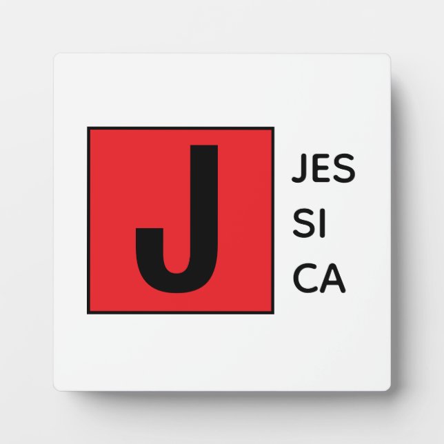 Modern Elegant Plain Professional Name Monogram Fotoplatte (Vorderseite)