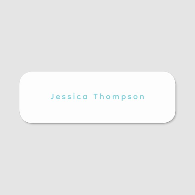 Modern Elegant Plain Simple Professional Namensschild (Vorderseite)