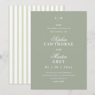 Modern Elegant⎮Sage Green Wedding Einladung