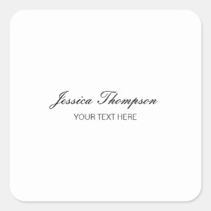 Modern Elegant Schlicht Einfach Professionell Quadratischer Aufkleber