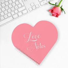 Modern Elegant Script Personalized Pink Love Notes Notizbuch