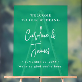Modern Elegant Script Wedding Welcome Acrylic Sig Acrylschild