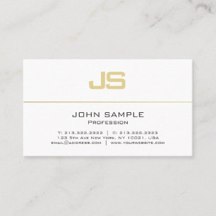 Modern Elegant Template Gold Initial Monogram Visitenkarte
