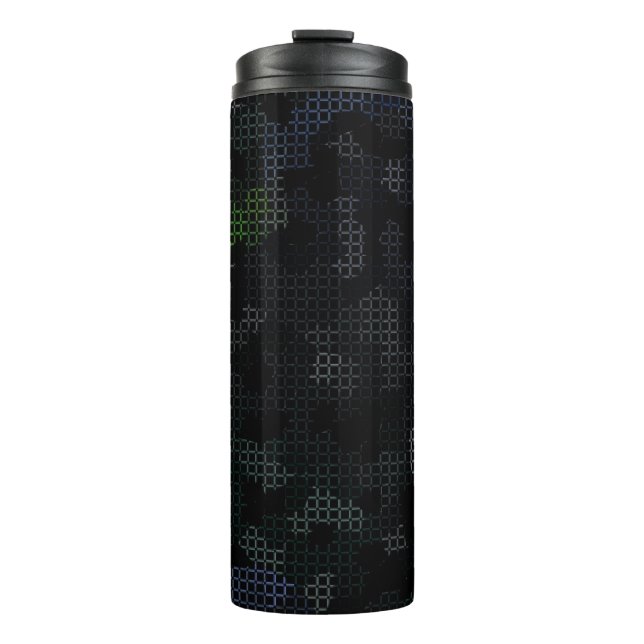 MODERN_ELEGANT_THE ABSTRAKT_ART_BLACK THERMOSBECHER (Vorderseite)