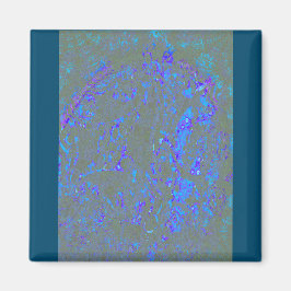 Modern_elegant_theAbstract art_BLUE Magnet