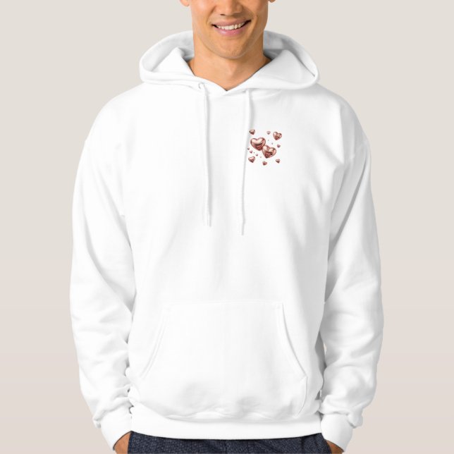 Modern Elegant Valentine’s Day Romantic Love Desig Hoodie (Vorderseite)