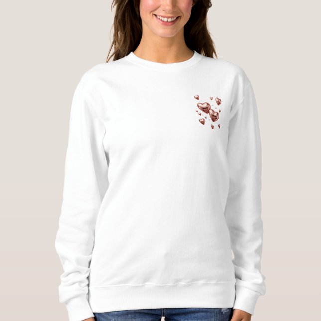 Modern Elegant Valentine’s Day Romantic Love Desig Sweatshirt (Vorderseite)