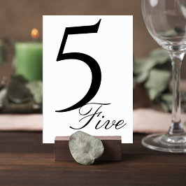 Modern Elegant Wedding Table Number Card Tischnummer