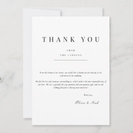Modern & elegant White Dankeschön Karte