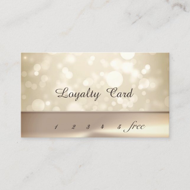 Modern Elegante Bokeh Loyalty Card Treuekarte (Vorderseite)