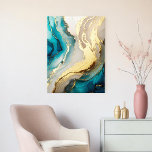 Modern Elegante Chic Agate Gold Foliendrucke<br><div class="desc">Moderne Elegante schicke Agate Marble Golden Foil</div>