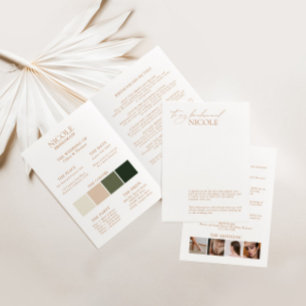 Modern Elegante Color Palette Bridesmaid Info Card Einladung