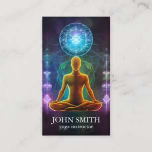 Modern Elegante Gold Chakra Spirituelle Energie Yo Visitenkarte