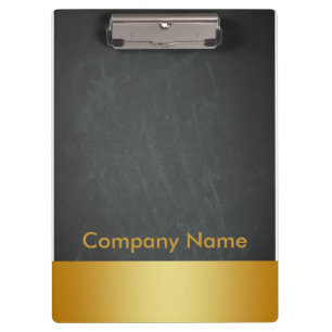 Modern elegante Gold Imitate Foil Company Logo Cli Klemmbrett
