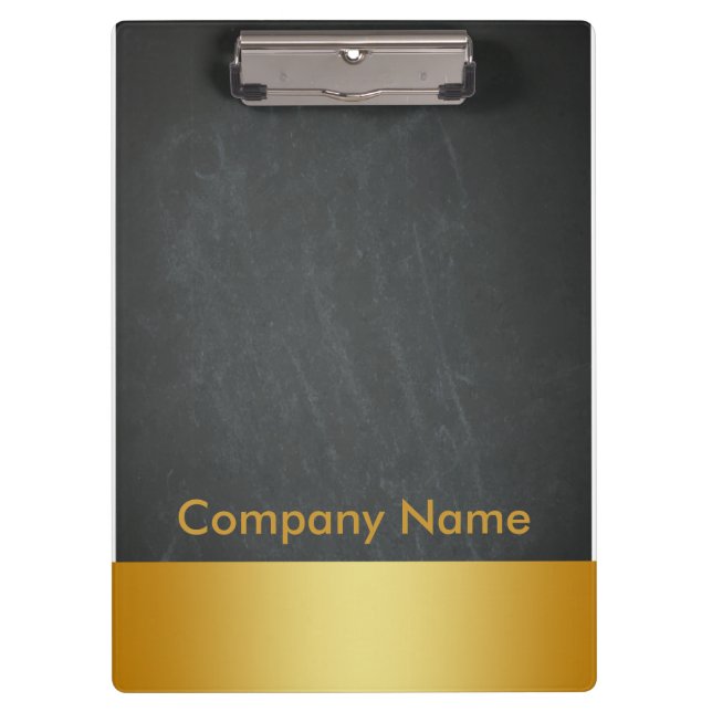 Modern elegante Gold Imitate Foil Company Logo Cli Klemmbrett (Vorderseite)