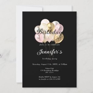 Modern, elegante Luftballon Einladung