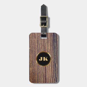 Modern Elegante Masculine mit Monogramm Name Gepäckanhänger