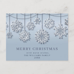 Modern Elegante Snowflake Weihnachten Gruß