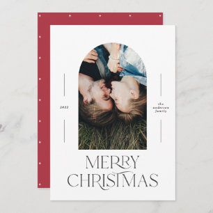 Modern elegante Typografie rot 1 Foto Weihnachten