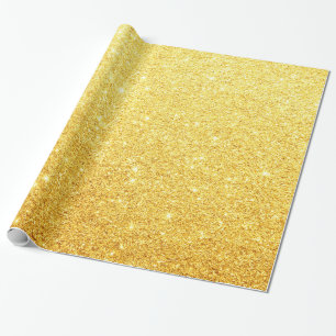 Modern Eleganter Shiny Metallic Gold Glitzer Geschenkpapier