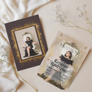 Modern Elegantes Foto Quinceanera Golfen Einladung