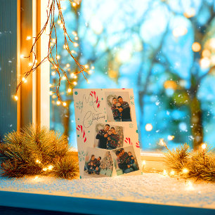 Modern Elegantes Weihnachtsfoto-Kollagen Feiertagskarte