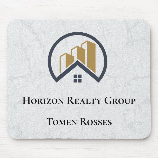 Modern Elegantes Weißes Anwesen Mousepad (Vorne)