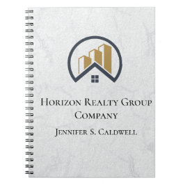 Modern Elegantes Weißes Anwesen Notizblock