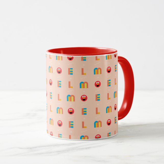 Modern Elmo Pattern Tasse (VorderseiteRechts)