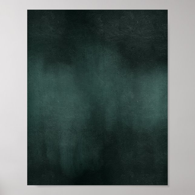 Modern Emerald Green Black Poster (Vorne)