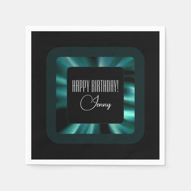 Modern Emerald Green Serviette (Vorderseite)