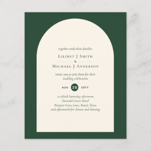 Modern Emerald Green Typography Wedding Flyer