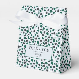 Modern Emerald Terrazzo & Confetti Geschenkschachtel