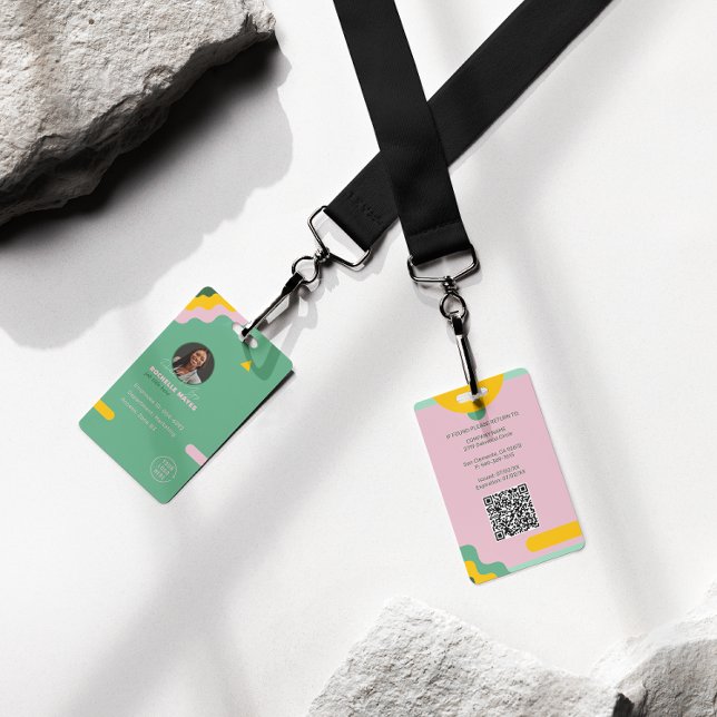 Modern Employee Photo ID Company Security QR Ausweis (Von Creator hochgeladen)