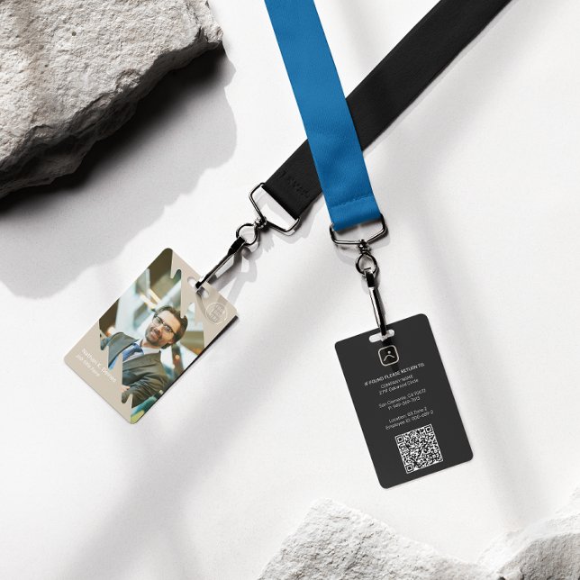 Modern Employee Photo ID Company Security QR Ausweis (Von Creator hochgeladen)