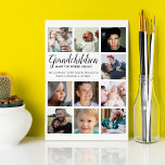 Modern | Enkel | FotoCollage Fotoplatte<br><div class="desc">Suchen Sie das perfekte Geschenk für Ihre Doting Großeltern? Unsere einzigartige Collage aus 10 Fotos zeigt die Freude der Großelternschaft: "GRANDKINDER MACHEN DIE WELTGRAND". Personalisieren Sie es mit ihren Namen in jedem Schriftart Stil, Größe und Farbe Ihrer Wahl. Klicken Sie auf 'Weitere Anpassung' für weitere Optionen. Die Welt eines jeden...</div>